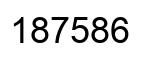 Number 187586 black image