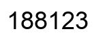 Number 188123 black image