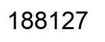 Number 188127 black image