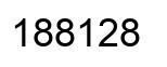 Number 188128 black image