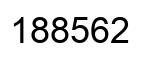 Number 188562 black image