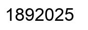 Number 1892025 black image
