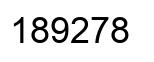Number 189278 black image