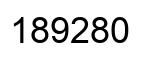 Number 189280 black image
