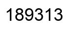 Number 189313 black image