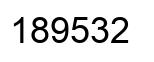Number 189532 black image