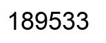 Number 189533 black image
