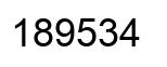 Number 189534 black image