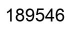 Number 189546 black image