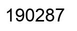 Number 190287 black image