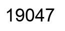 Number 19047 black image