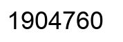 Number 1904760 black image