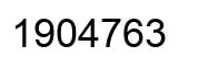 Number 1904763 black image