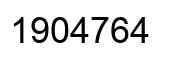 Number 1904764 black image