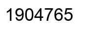 Number 1904765 black image
