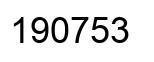 Number 190753 black image