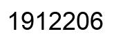 Number 1912206 black image