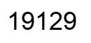 Number 19129 black image