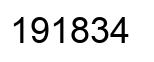 Number 191834 black image