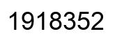 Number 1918352 black image