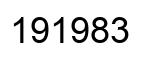 Number 191983 black image