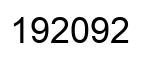 Number 192092 black image