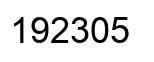 Número 192305 imagen negro
