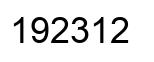 Number 192312 black image