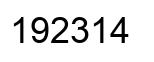 Number 192314 black image