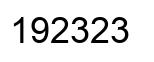 Number 192323 black image