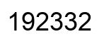Number 192332 black image