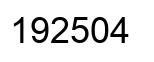 Number 192504 black image