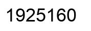 Number 1925160 black image