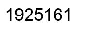 Number 1925161 black image