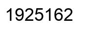 Number 1925162 black image