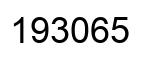 Number 193065 black image