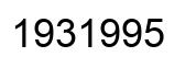 Number 1931995 black image
