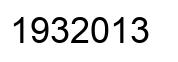 Number 1932013 black image