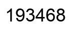 Number 193468 black image