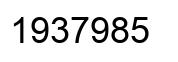 Number 1937985 black image