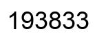 Number 193833 black image