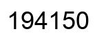 Number 194150 black image