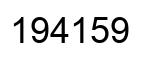 Number 194159 black image