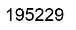 Number 195229 black image
