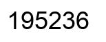 Number 195236 black image