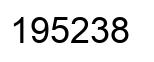 Number 195238 black image