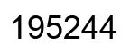 Number 195244 black image
