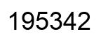 Number 195342 black image