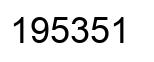 Number 195351 black image