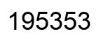 Number 195353 black image